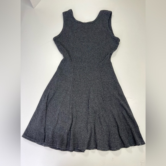 Vintage 90s Zaloni by Jalate Ribbed Tank Swing Dress Size Small Gray - Picture 10 of 13